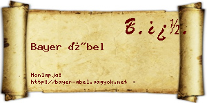 Bayer Ábel névjegykártya