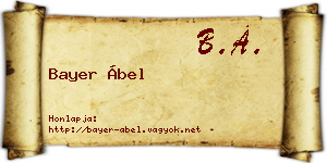 Bayer Ábel névjegykártya