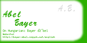 abel bayer business card